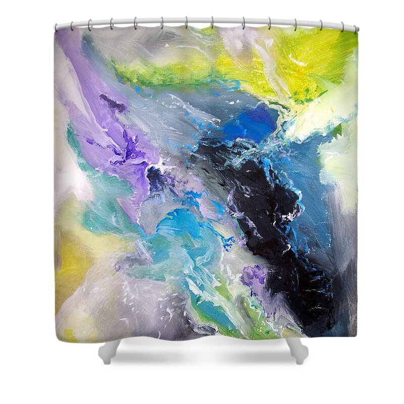 Abstract Art Shower Curtain featuring the painting Abstract #08 by Raymond Doward