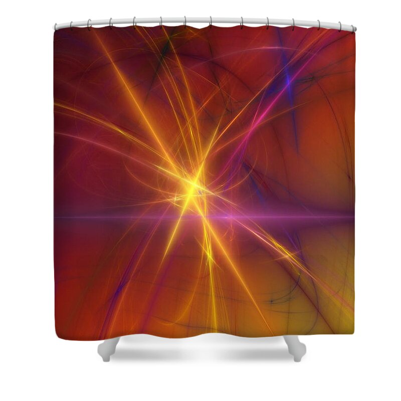 Abstract Shower Curtain featuring the digital art Abstract 081210A by David Lane