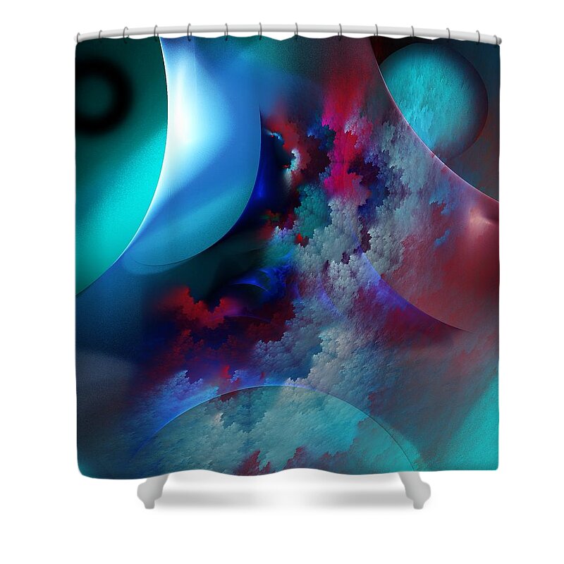 Fine Art Shower Curtain featuring the digital art Abstract 0971711 by David Lane