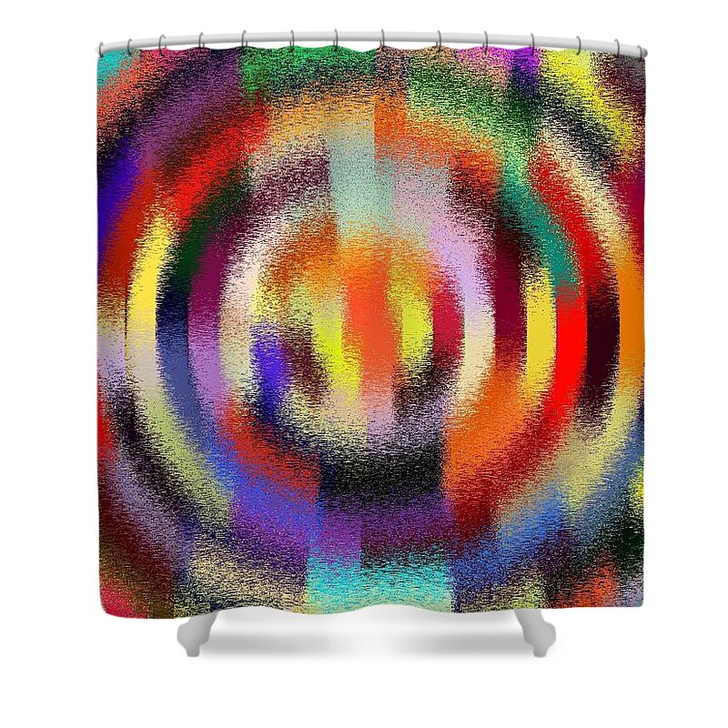 Abstract Shower Curtain featuring the digital art Abstract 120116 by Maciek Froncisz
