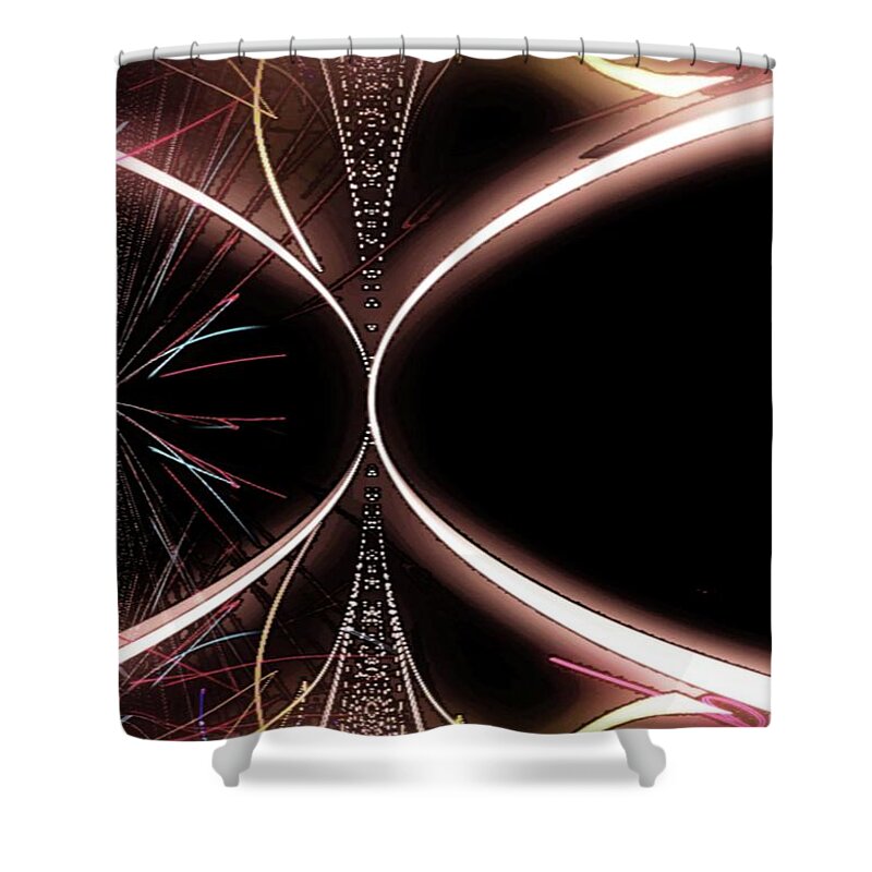 Abstract Shower Curtain featuring the digital art Abstract 302-2015 by John Krakora
