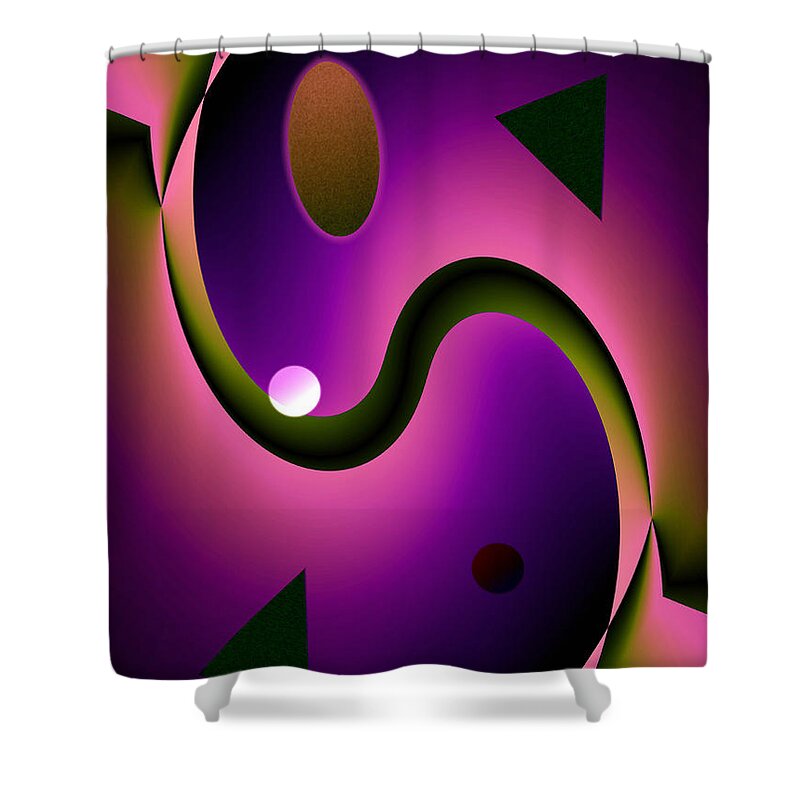 Abstract Painting Shower Curtain featuring the digital art Abstract 515 6 by Kae Cheatham