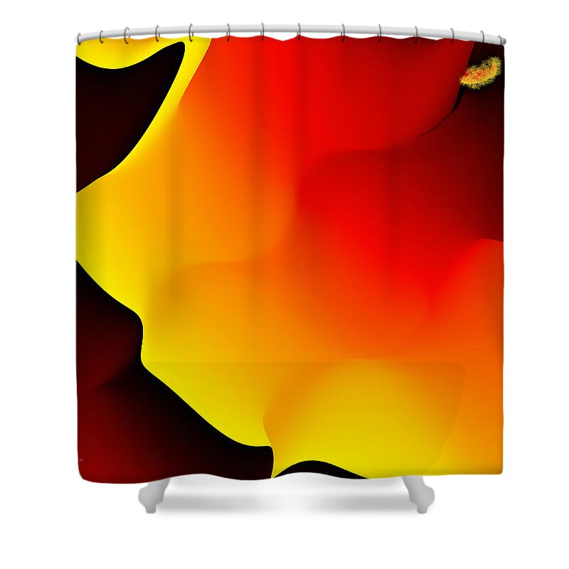 Abstract Shower Curtain featuring the digital art Abstract 515 8 by Kae Cheatham