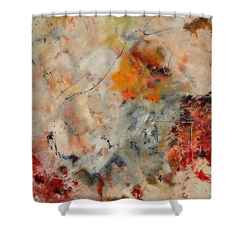 Abstract Shower Curtain featuring the painting Abstract 880150 by Pol Ledent