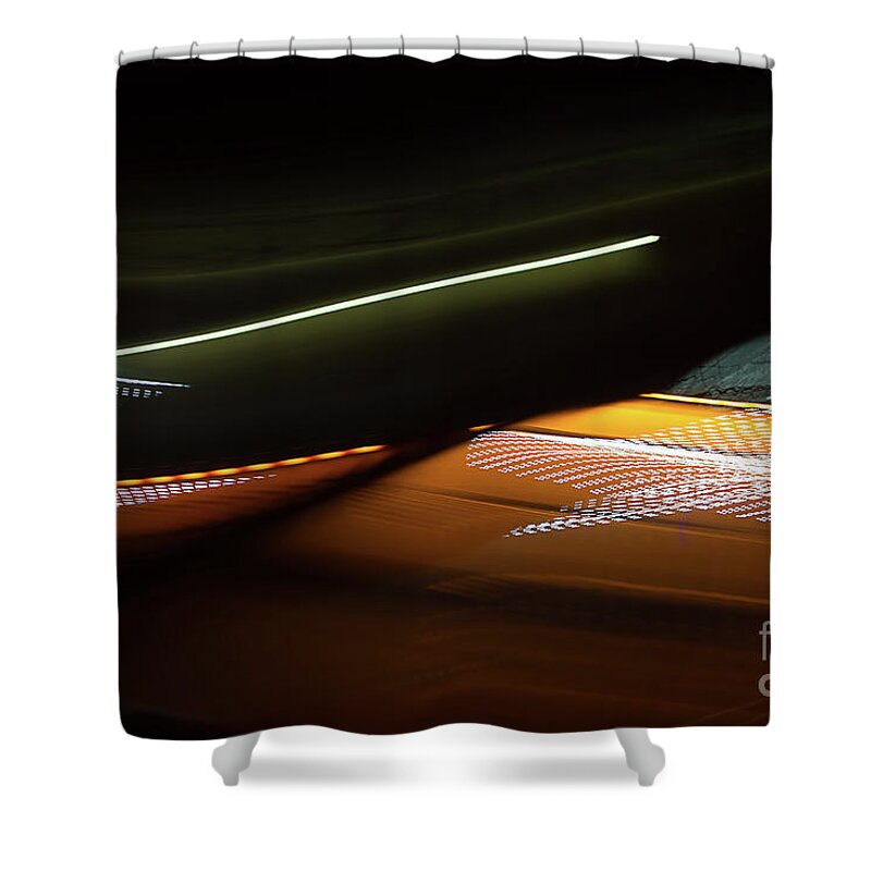Abstract Shower Curtain featuring the photograph Abstract Bullet Train by Paul Dineen