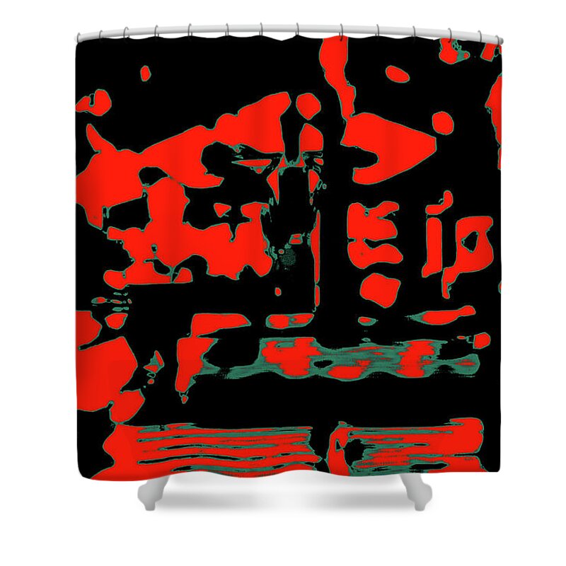 Abstract Shower Curtain featuring the photograph Abstract Bus Stop by Gina O'Brien