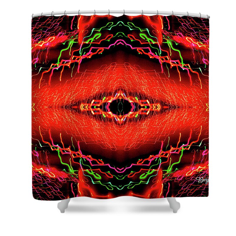 Inspiration Shower Curtain featuring the photograph Abstract Christmas Lights #170 by Barbara Tristan