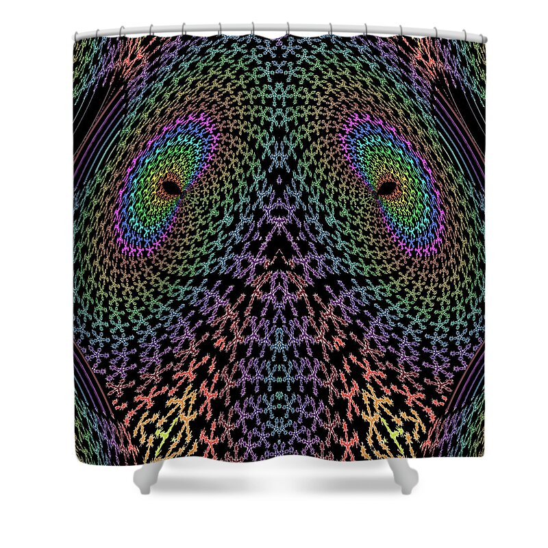James Smullins Shower Curtain featuring the digital art Abstract Elephant or Fish by James Smullins