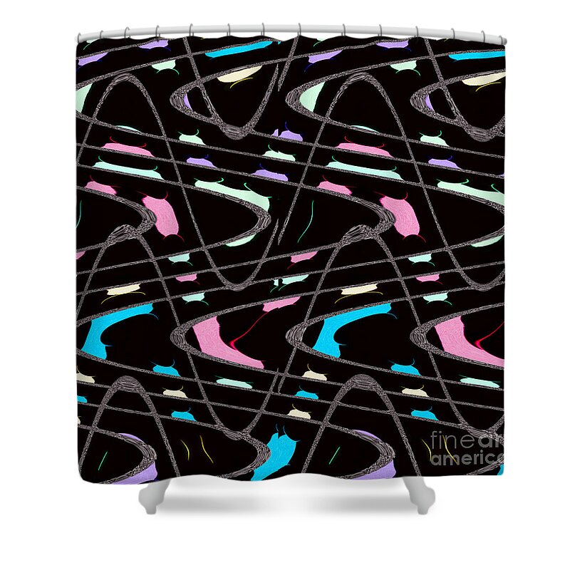 Abstract Shower Curtain featuring the photograph Abstract Expressway of All Sorts by Nina Silver