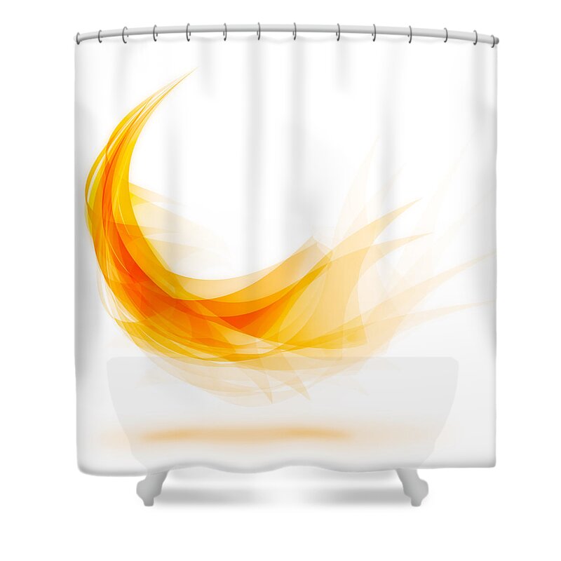 Abstract Shower Curtain featuring the painting Abstract feather by Setsiri Silapasuwanchai