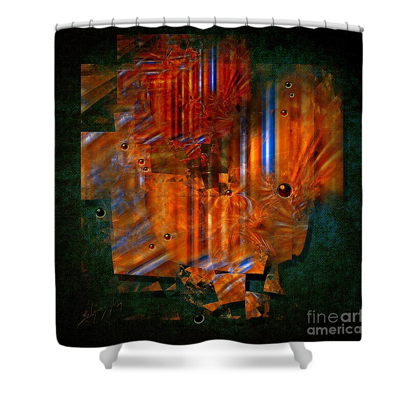 Abstract Shower Curtain featuring the painting Abstract fields by Alexa Szlavics