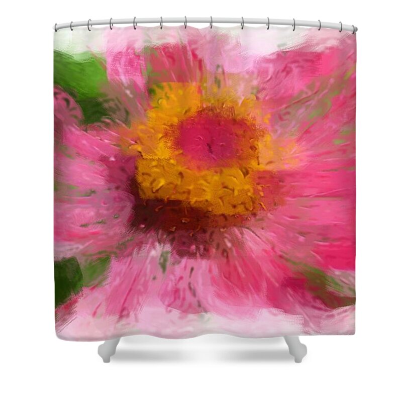 Robyn King Shower Curtain featuring the photograph Abstract Flower Expressions by Robyn King