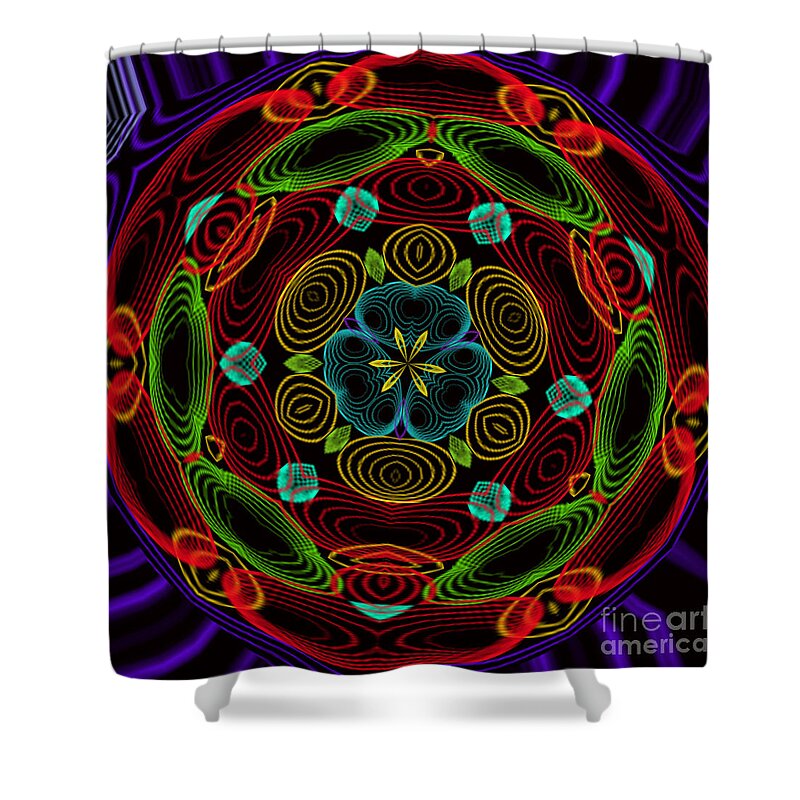 James Smullins Shower Curtain featuring the digital art Abstract Flower by James Smullins