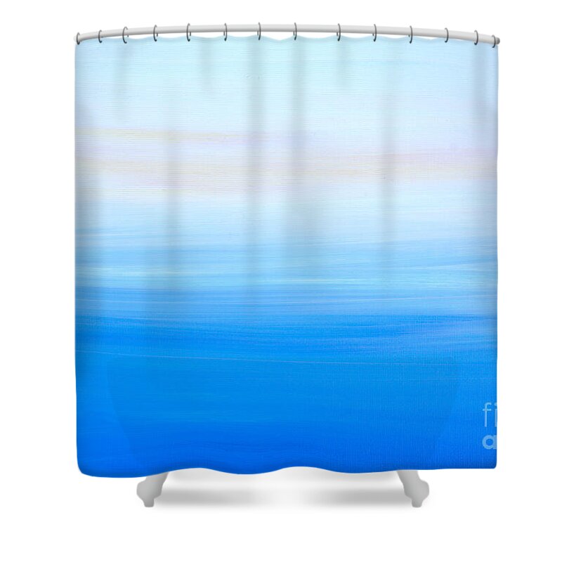 Abstract Shower Curtain featuring the painting Abstract HL312016 by Mas Art Studio
