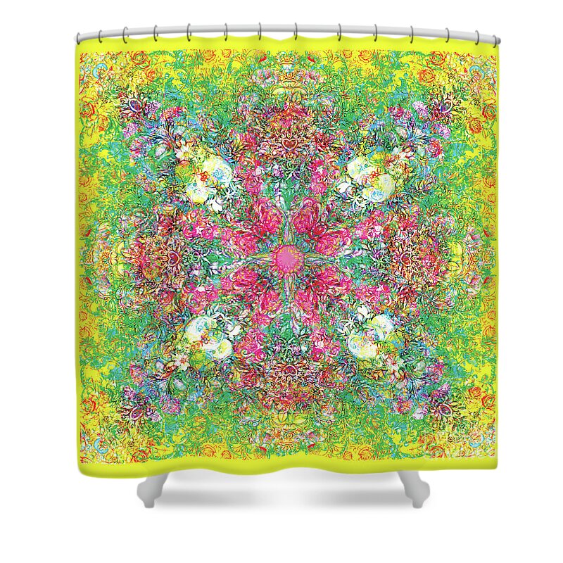 Indian Shower Curtain featuring the digital art Abstract Indian texture by Xrista Stavrou