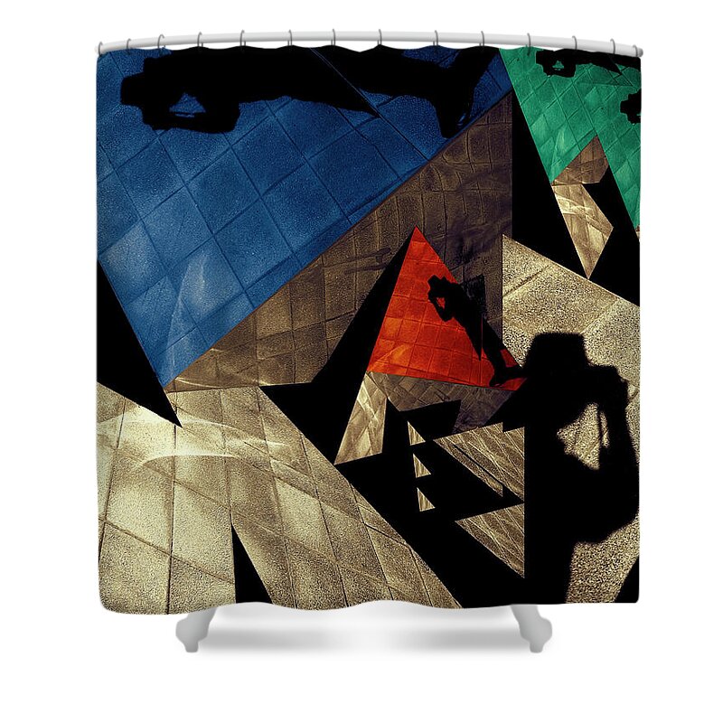 Abstract Iterations Shower Curtain featuring the photograph Abstract Iterations by Wayne Sherriff