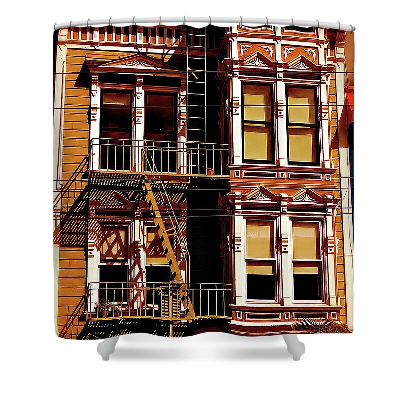 San Francisco Shower Curtain featuring the photograph Abstract On Castro by Ira Shander
