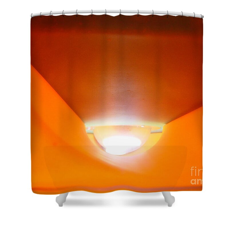 Abstract Shower Curtain featuring the photograph Abstract Orange Shaft of Light by Jason Freedman