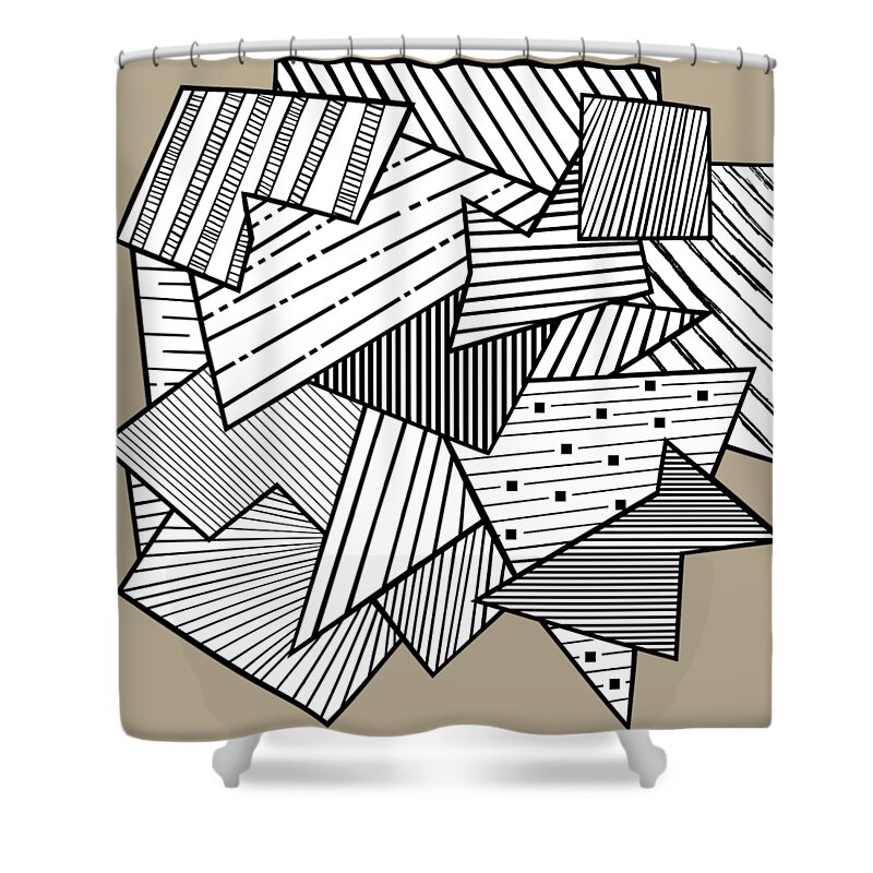 Abstract Shower Curtain featuring the mixed media Abstract Overlap by Melissa A Benson