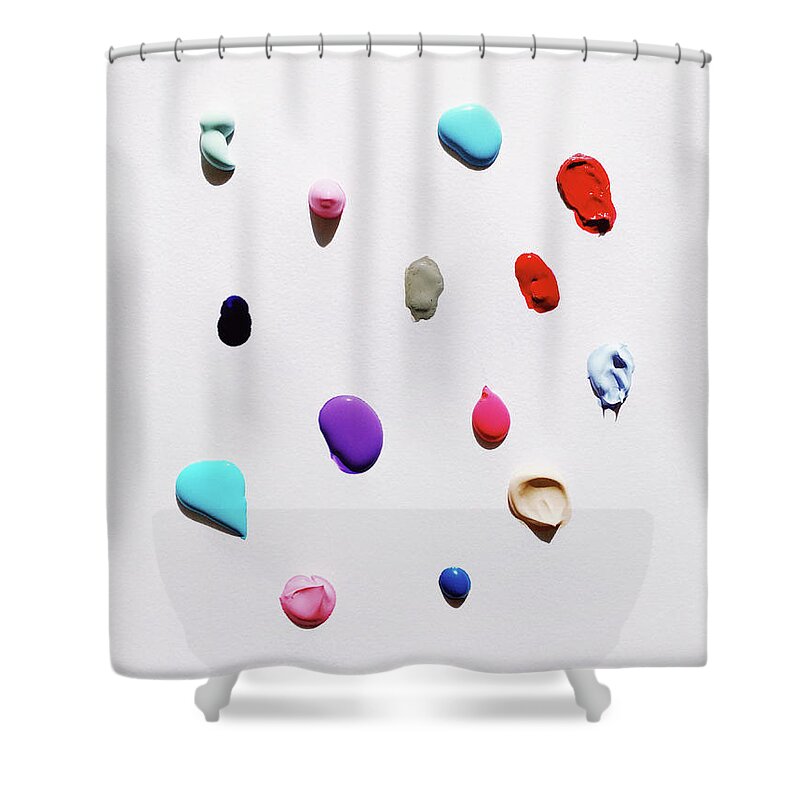 Abstract Shower Curtain featuring the photograph Palette by Cortney Herron