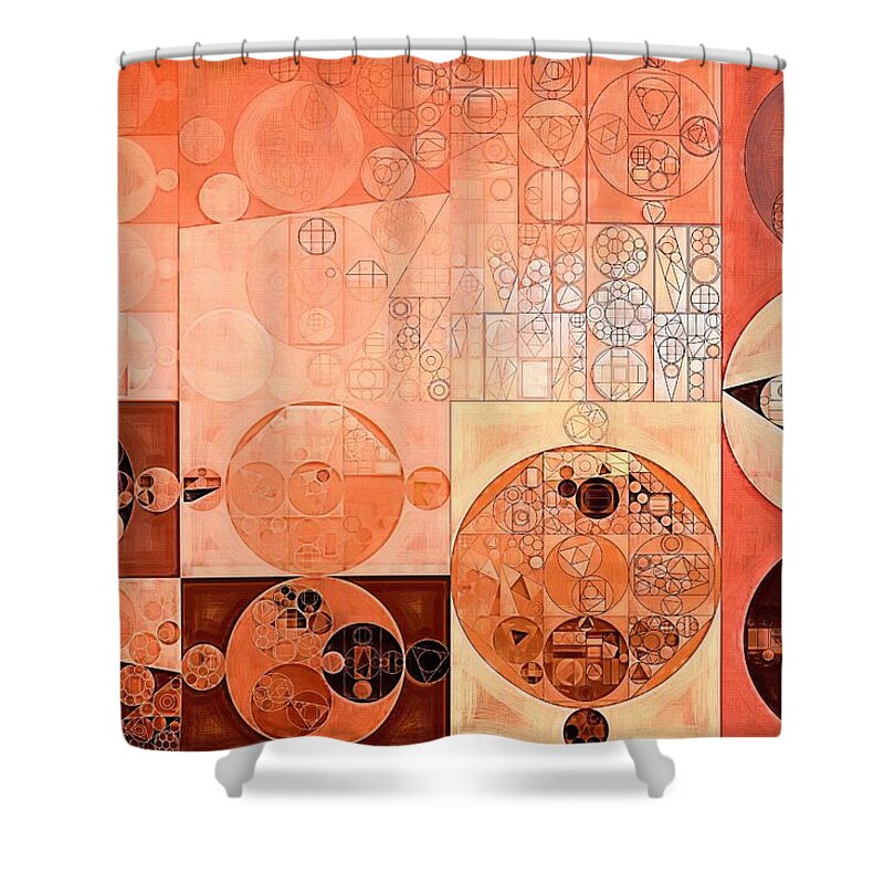 Vector Shower Curtain featuring the digital art Abstract painting - Mandys pink by Vitaliy Gladkiy