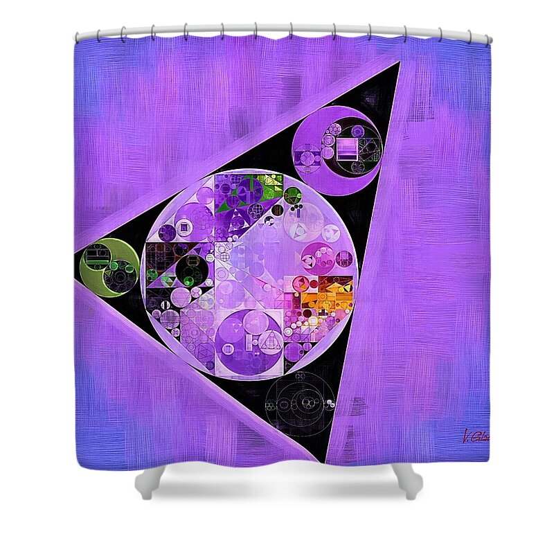 Motion Shower Curtain featuring the digital art Abstract painting - Slate blue by Vitaliy Gladkiy