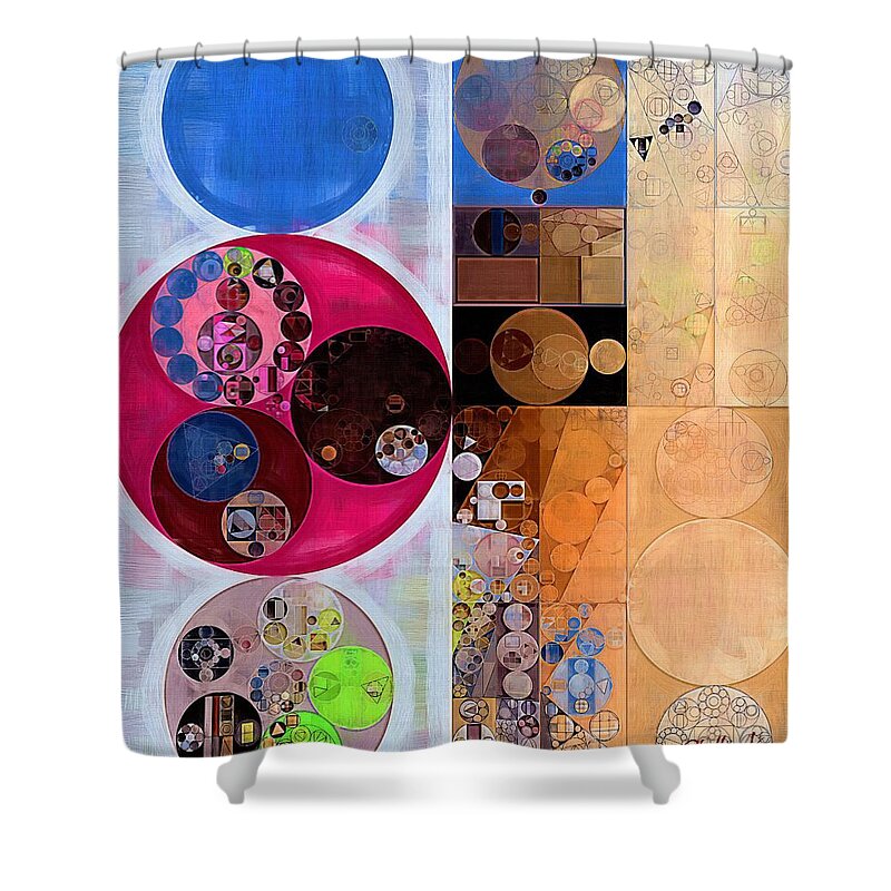 Creation Shower Curtain featuring the digital art Abstract painting - Wafer by Vitaliy Gladkiy