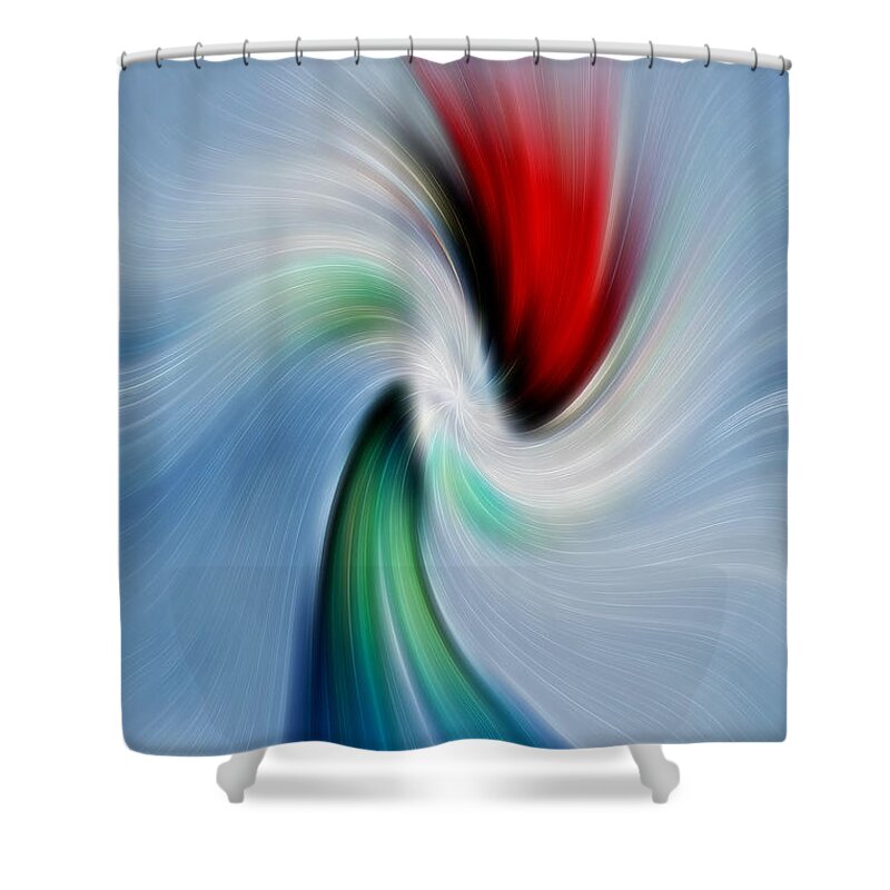 Abstract Shower Curtain featuring the photograph Abstract Rose in a Vase by Linda Phelps