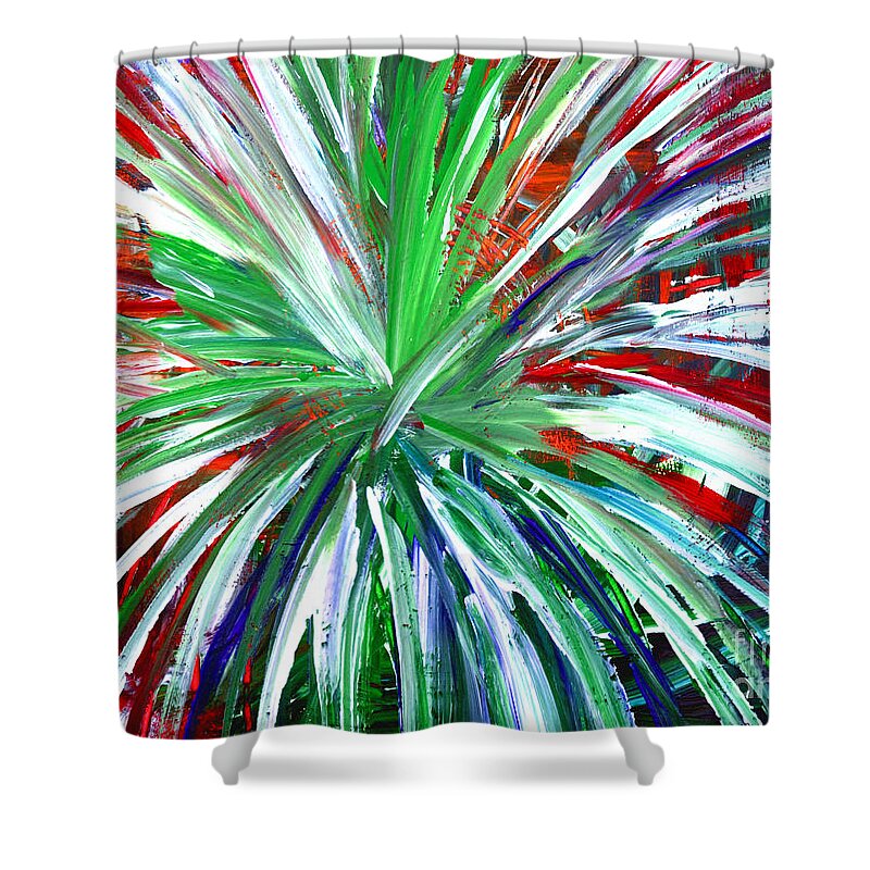 Martha Shower Curtain featuring the painting Abstract Series C1015DL by Mas Art Studio