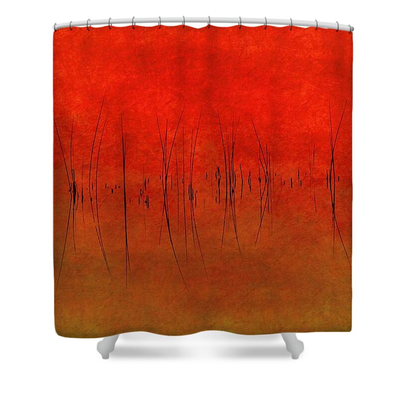 Abstract Shower Curtain featuring the photograph Abstract Sunset by Andrea Kollo