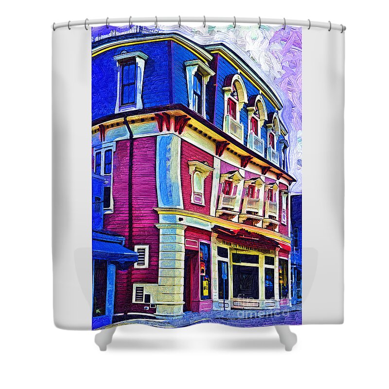 Urban Shower Curtain featuring the digital art Abstract Urban by Kirt Tisdale