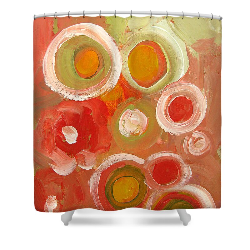 Abstract Art Shower Curtain featuring the painting Abstract VIII by Patricia Awapara
