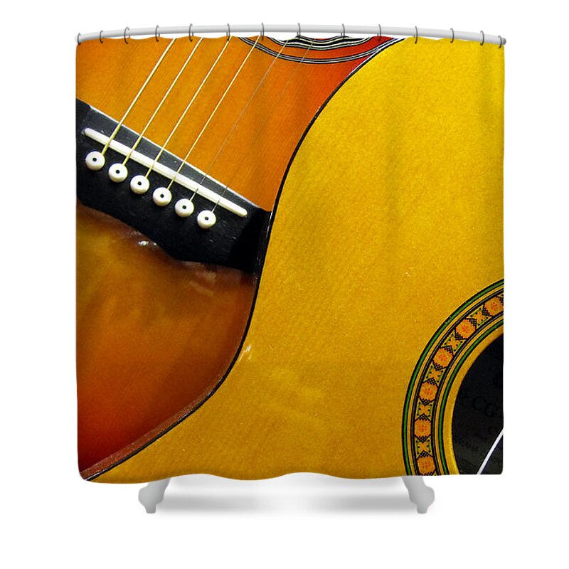 Guitars Shower Curtain featuring the photograph Acoustic by Eena Bo