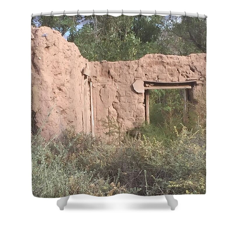 Ruin Shower Curtain featuring the photograph Adobe by Erika Jean Chamberlin