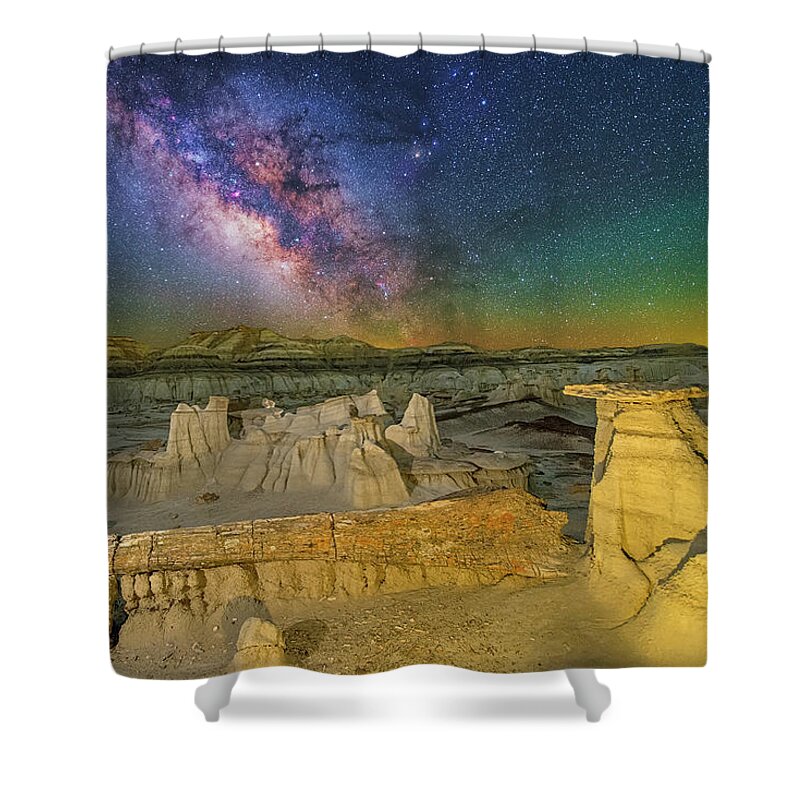 Astronomy Shower Curtain featuring the photograph Aeons of Time by Ralf Rohner