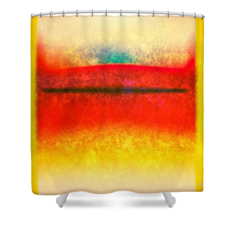 Modern Art Shower Curtain featuring the digital art After Rothko 8 by Gary Grayson