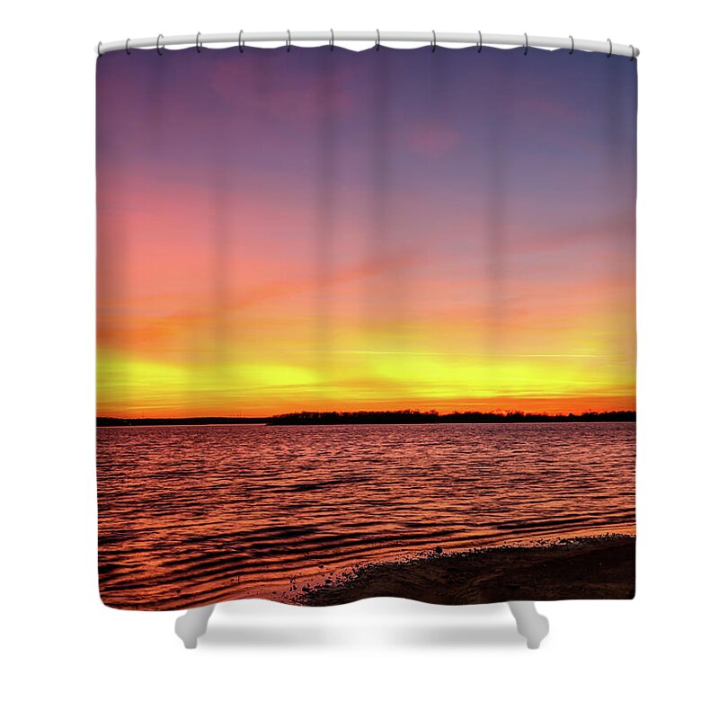 Horizontal Shower Curtain featuring the photograph After Sunset by Doug Long
