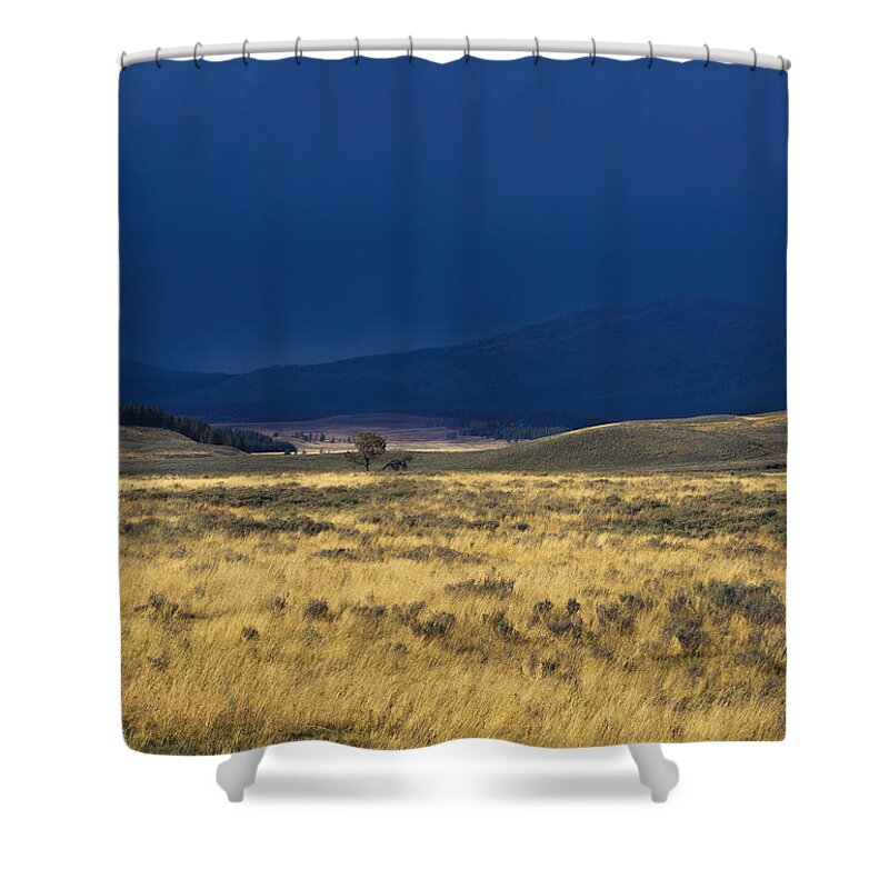 Yellowstone Shower Curtain featuring the photograph After the Rain by Deborah Penland