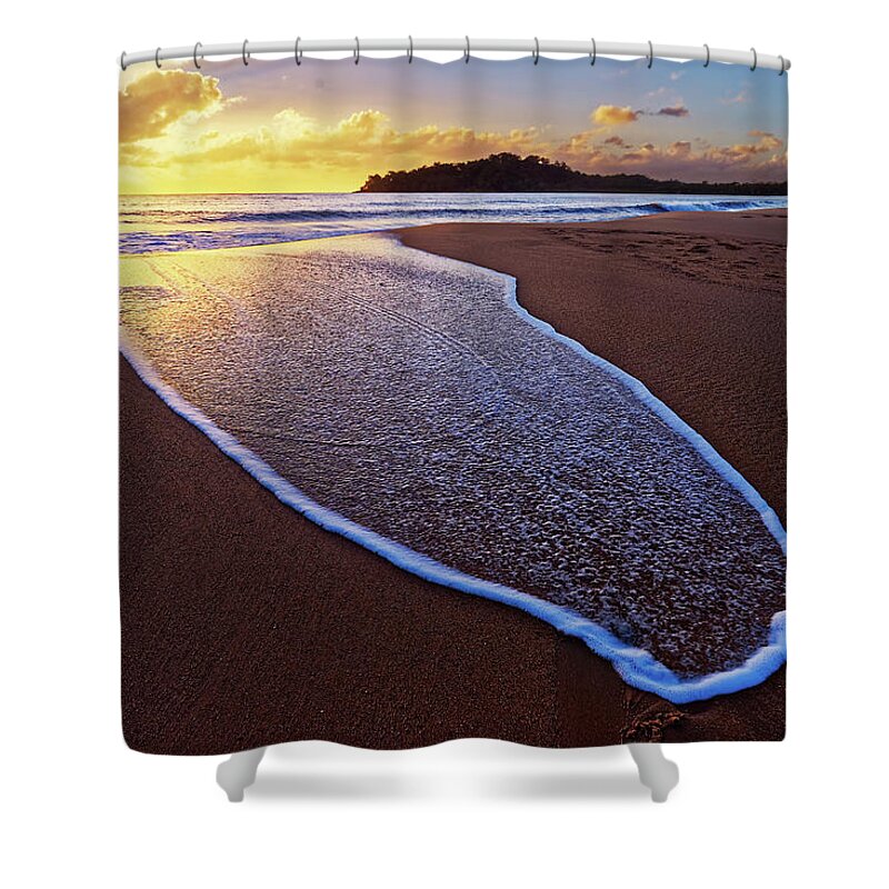 Beach Shower Curtain featuring the photograph After the Wave III by Robert Charity