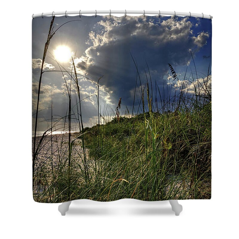Sanibel Island Shower Curtain featuring the photograph Afternoon At A Sanibel Dune by Greg and Chrystal Mimbs