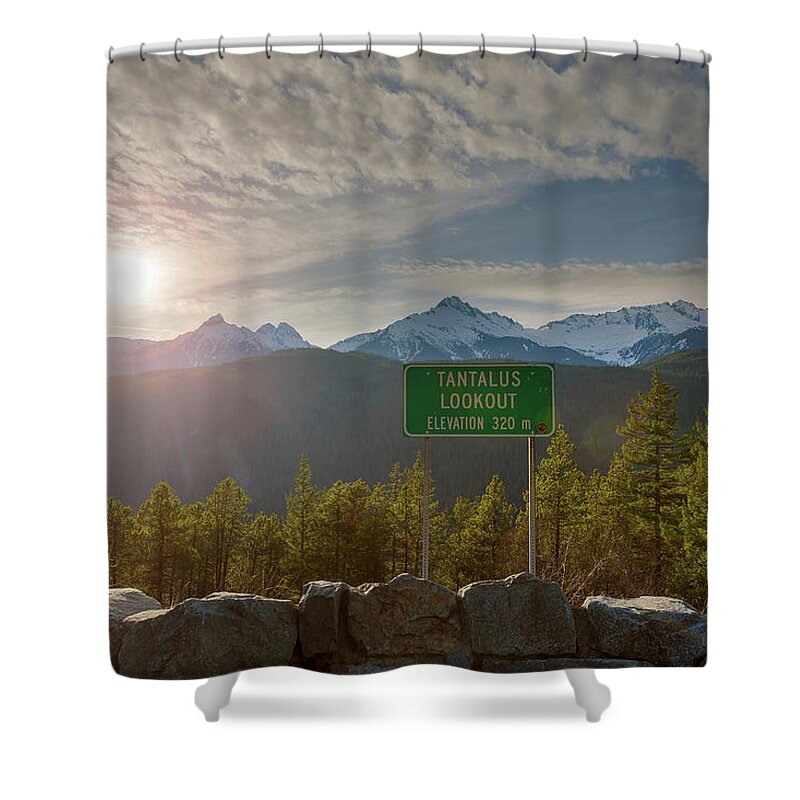 Tantalus Shower Curtain featuring the photograph Afternoon Sun Over Tantalus Range from Lookout by David Gn