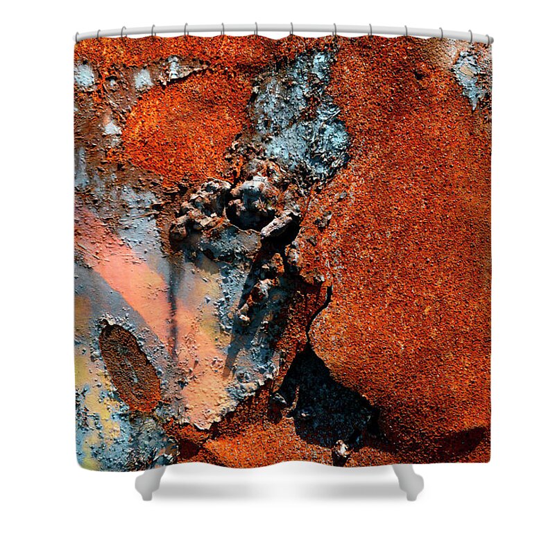 Colors Shower Curtain featuring the photograph Aged Railroad Sign Paint by Paul W Faust - Impressions of Light