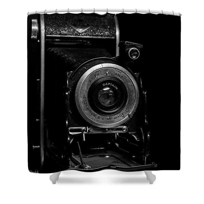 Agfa Shower Curtain featuring the photograph Agfa Ansco Captain Camera by Mike Ronnebeck