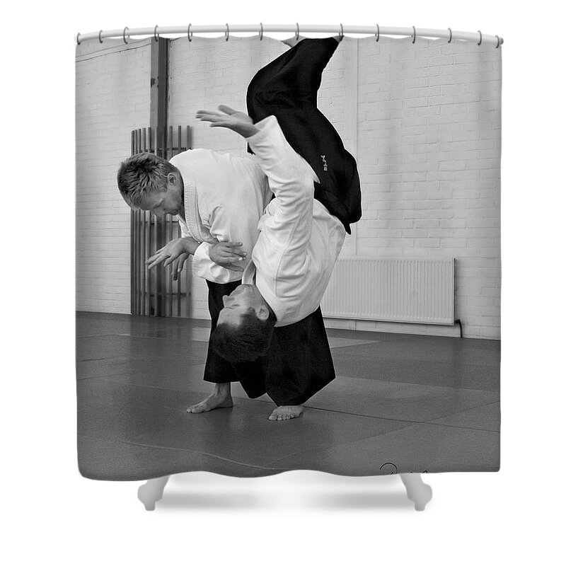 Fine Art Shower Curtain featuring the photograph Aikido Up and Down by Frederic A Reinecke