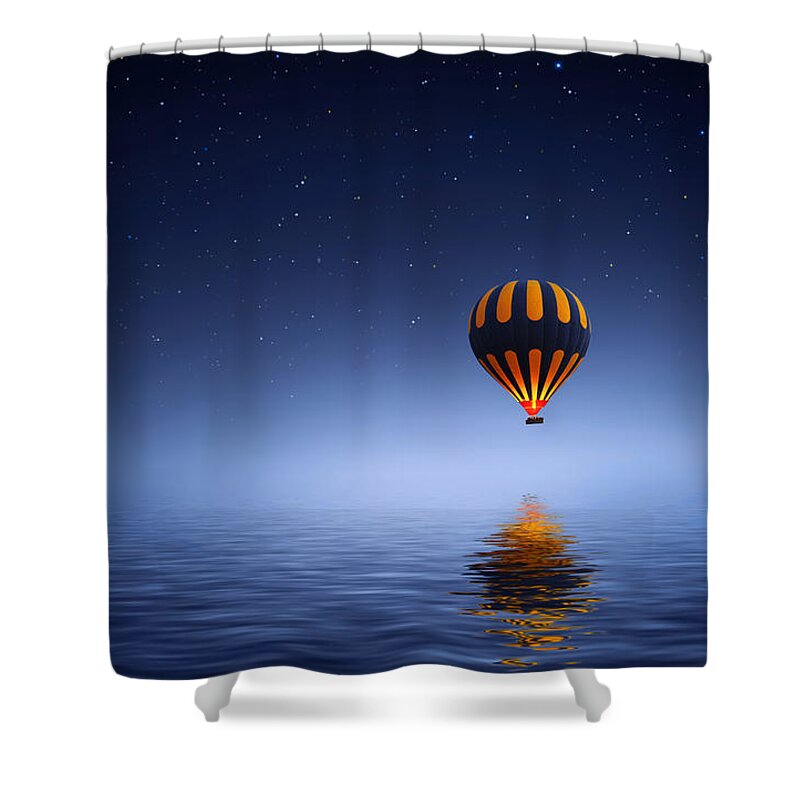 Air Shower Curtain featuring the photograph Air Ballon by Bess Hamiti