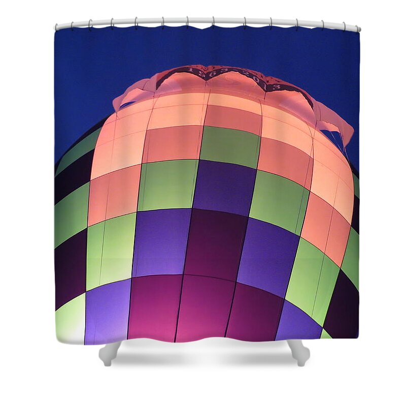 Hot Air Shower Curtain featuring the digital art Air Balloon by Kathleen Illes
