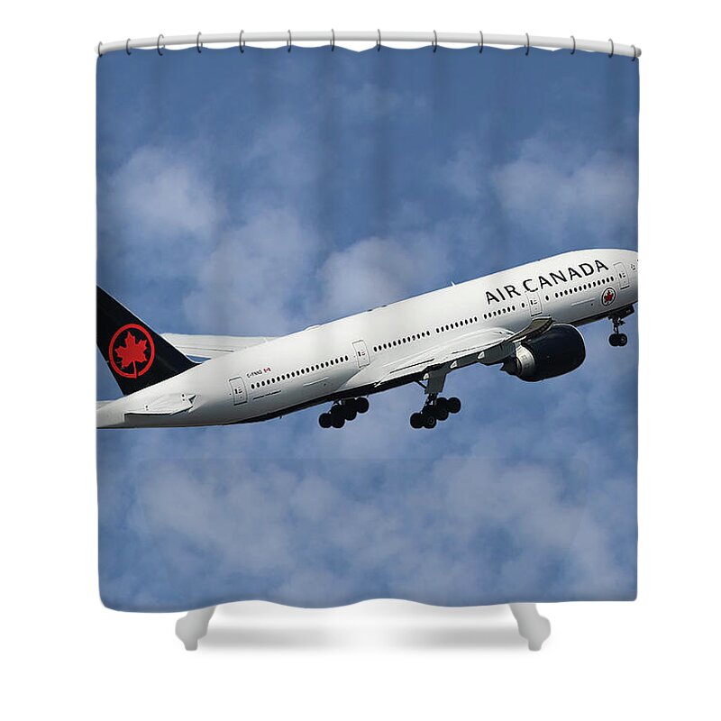 Air Canada Shower Curtain featuring the photograph Air Canada Boeing 777-233 by Smart Aviation