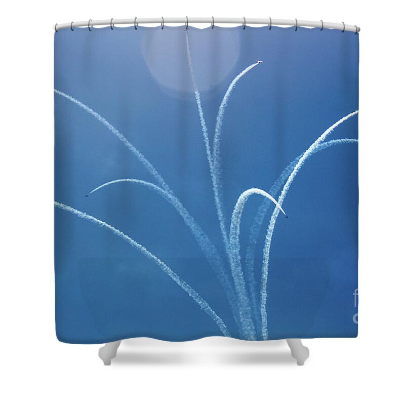 Air Show Shower Curtain featuring the photograph Air Show 5 by Cheryl Del Toro