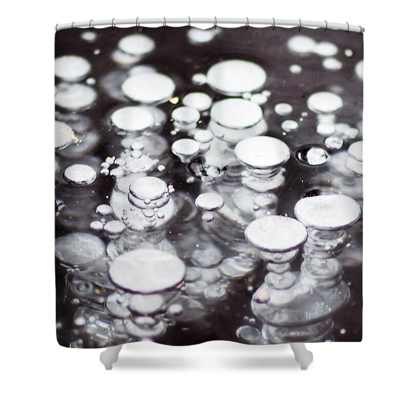 Bubbles Shower Curtain featuring the photograph Air Trapped in Ice by Robert McKay Jones