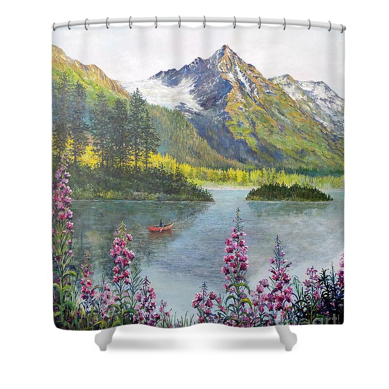 Alaska Shower Curtain featuring the painting Alaska by Lou Ann Bagnall